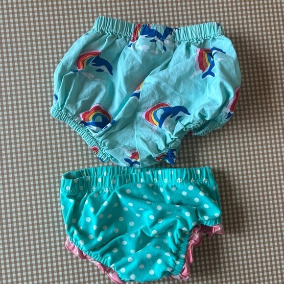 2 Bloomers Matilda Jane + Hanna Andersson polka dot/dolphin print. 12-18 mo/2T - Picture 4 of 7